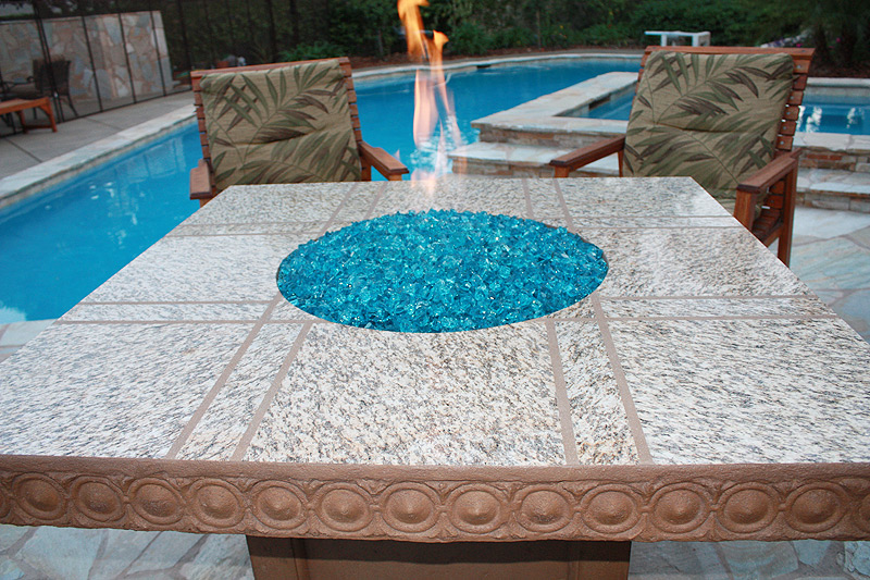 Fire pit table and Fire pit glass